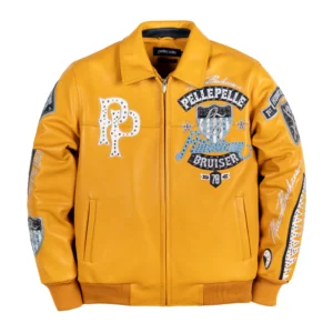 Pelle Pelle American Bruiser Mustard Yellow Leather Jacket