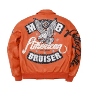 Pelle Pelle American Bruiser Orange Leather Jacket