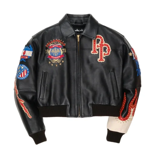 Pelle Pelle World Famous Women’s Black Crop Leather Jacket (2)