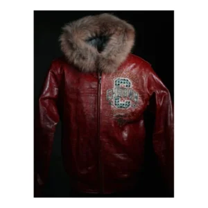 Pelle Pelle Chi-Town Red Fur Hood Jacket