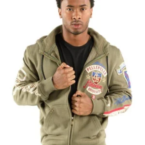 Pelle Pelle American Bruiser Olive Green Wool Jacket