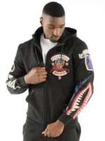 Pelle Pelle Black American Bruiser Black Wool Jacket