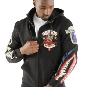 Pelle Pelle Black American Bruiser Black Wool Jacket