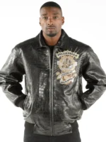 Pelle Pelle 40th Anniversary Black Croc. Leather Jacket