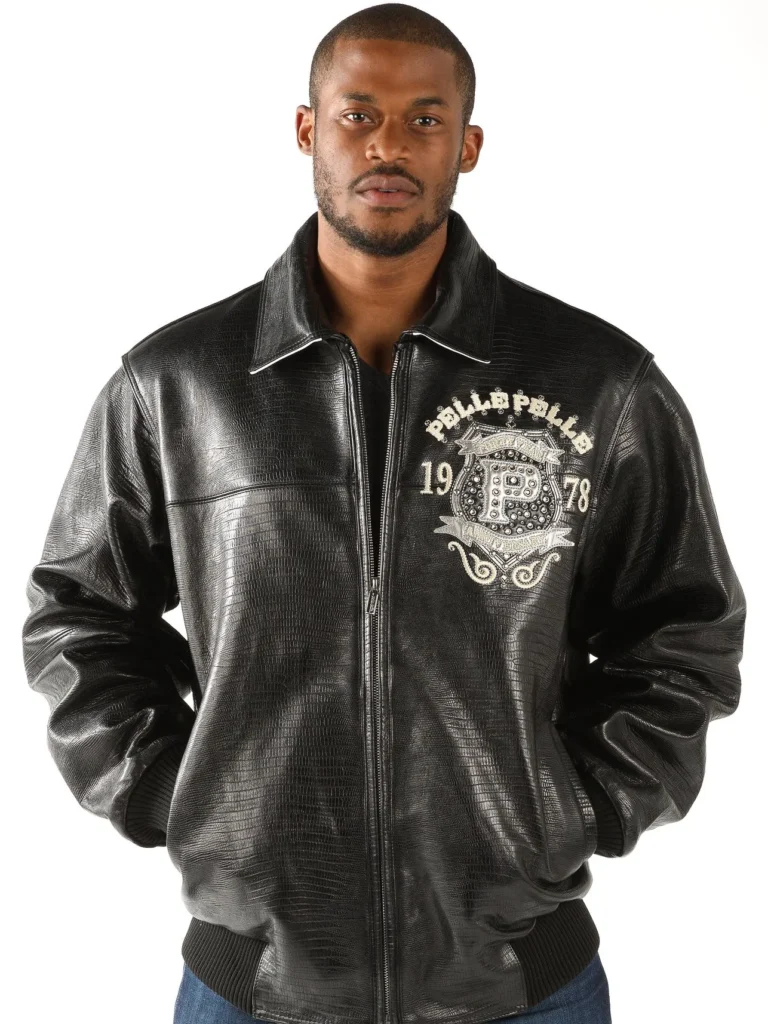 Pelle Pelle 40th Anniversary Black Croc Leather Jacket