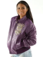 Pelle Pelle Women’s 40th Anniversary Purple Croc. Leather Jacket