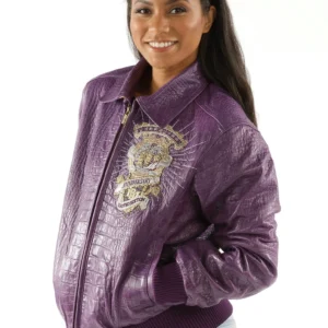 Pelle Pelle Women’s 40th Anniversary Purple Croc. Leather Jacket