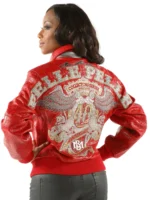Pelle Pelle Women’s 40th Anniversary Red Croc. Leather Jacket
