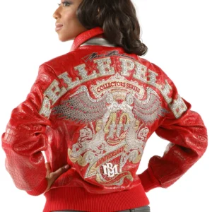 Pelle Pelle Women’s 40th Anniversary Red Croc. Leather Jacket
