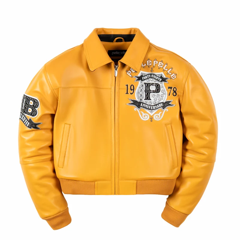 Pelle Pelle Unrivaled Anniversary Women’s Crop Yellow Jacket (1) Pelle Pelle Unrivaled Anniversary Women’s Crop Yellow Jacket